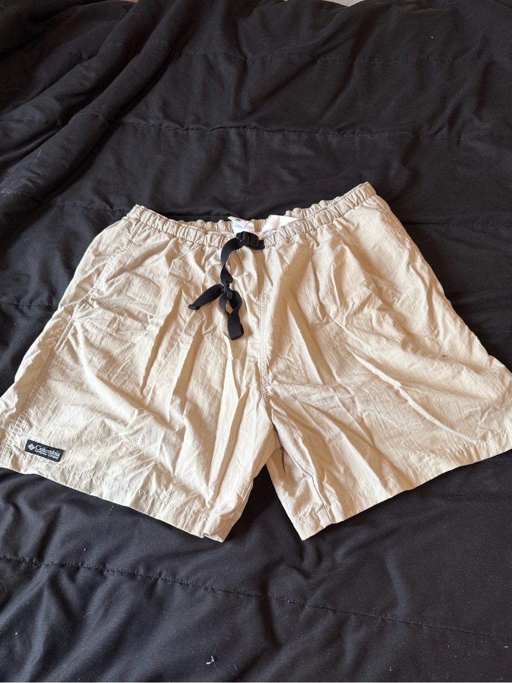 Columbia Vintage Men's Tan Swim Hybrids with Black Drawstring